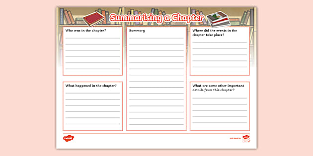 Chapter Summary Worksheet - Twinkl Writing - Twinkl