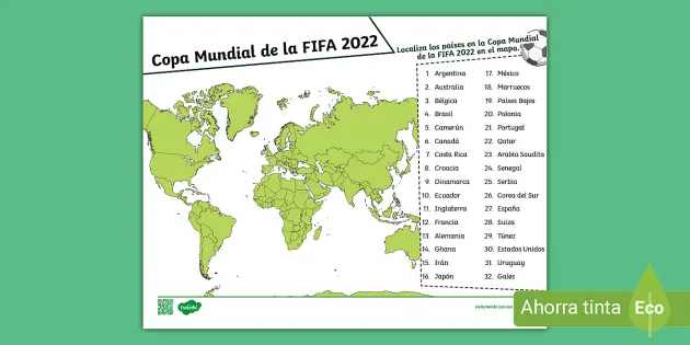 Países da Copa Catar 2022: jogo educativo