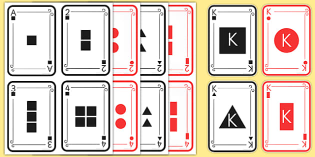 2D Shape Playing Cards (teacher made) - Twinkl