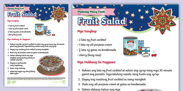 Paskong Pinoy Food Fruit Salad Twinkl Paskong Pinoy Food Fruit Salad Twinkl