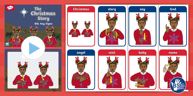 Bsl The Christmas Story Sign Support Pack Teacher Made Bsl The Christmas Story Sign Support Pack Teacher Made