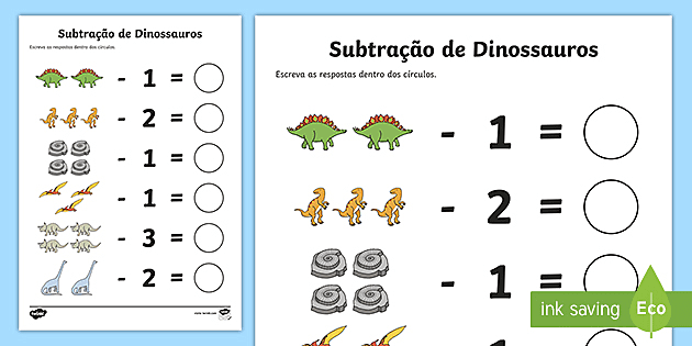 Jogo de adição com diferentes dinossauros jogo educacional de matemática  para crianças