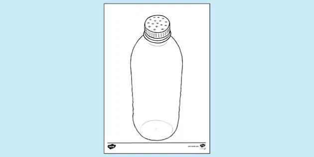 water bottle coloring page