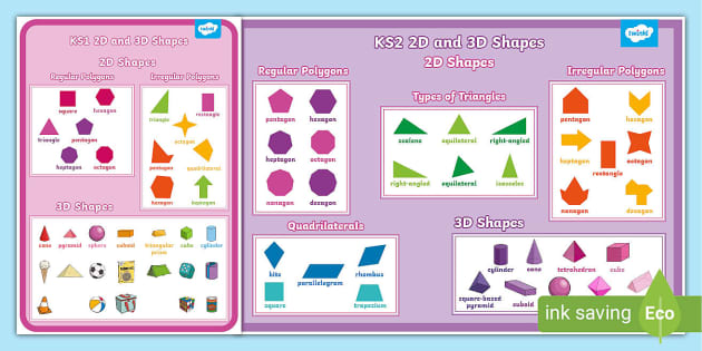 Shapes: Different Shape Names (Useful List, Types, Examples) • 7ESL   English vocabulary, Learning english for kids, English language teaching