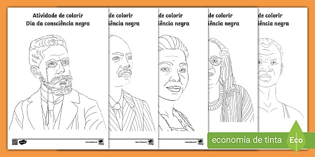 Desenhos de Consciência Negra 5 para Colorir e Imprimir 