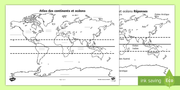 Carte Vierge Des Continents Du Monde Carte Vierge Des Continents Du Monde