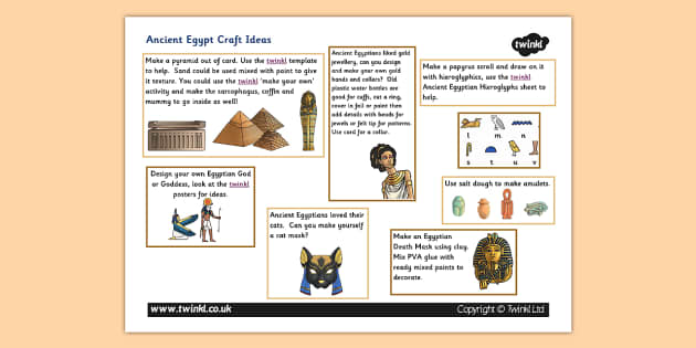 Ancient Egyptian Craft Ideas - Art Activities (teacher made)