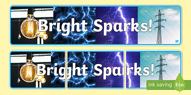 Bright Sparks Photo Display Banner teacher made Twinkl