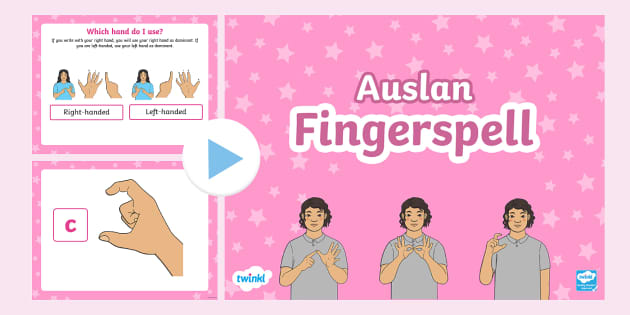 Auslan Fingerspell PowerPoint (teacher made) - Twinkl