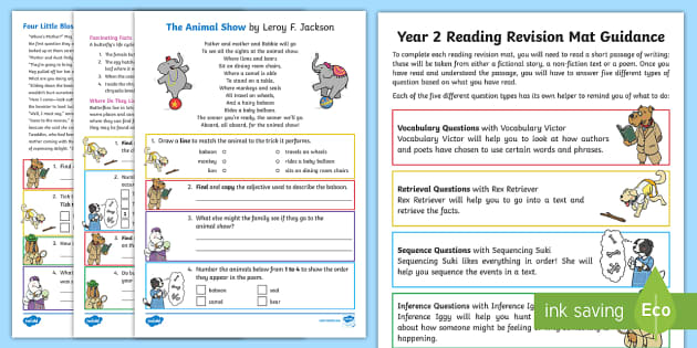SATs Survival Year 2: Reading Revision Activity Mat Pack 3