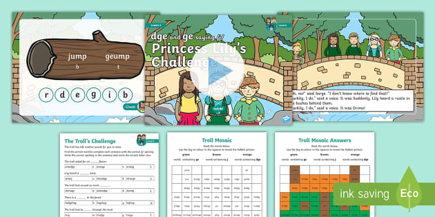 dge and ge saying j lesson plan level phase 6 week 2 lesson 3