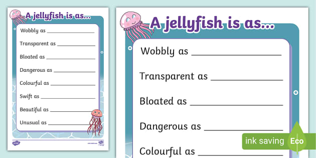 A Jellyfish Is As... Simile Poem,jellyfish,jelly fish