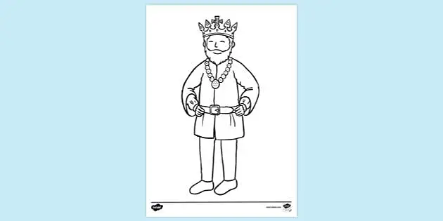 Easy How to Draw King Tut Tutorial and King Tut Coloring Page