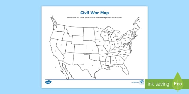 Civil War Map Worksheet