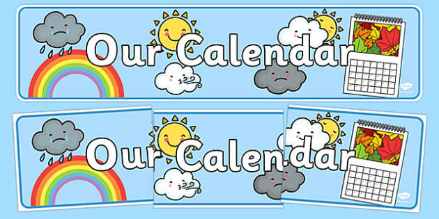 👉 Classroom Calendar | Calendar Banner | Display Resource