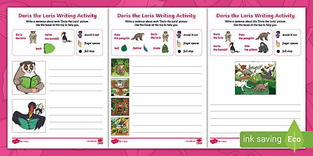 Doris the Loris Early Writing Activities