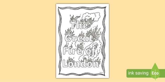 The Great Fire of London Colouring Page (teacher made)