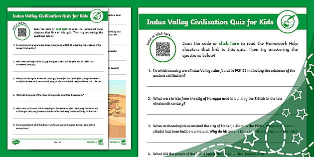 Indus Valley Civilisation Quiz for Kids (teacher made)