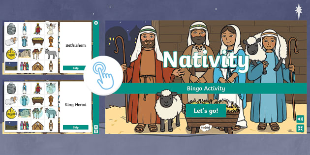 Nativity Bingo Interactive Activity (teacher made) - Twinkl