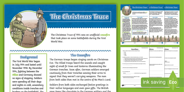 The Christmas Truce KS2 Reading Comprehension | Primary