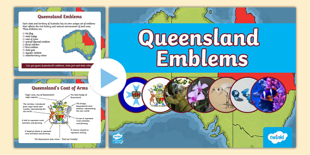 Queensland Emblems PowerPoint (teacher made) - Twinkl