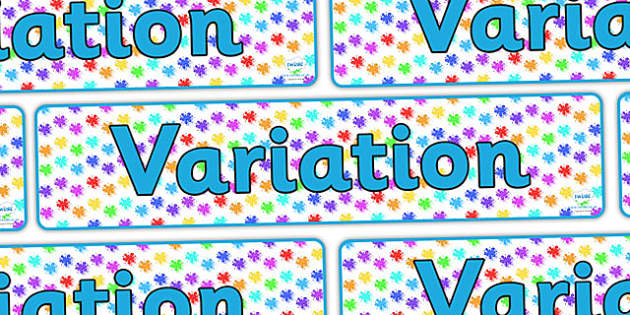 FREE! - Variation Display Banner (teacher Made) - Twinkl