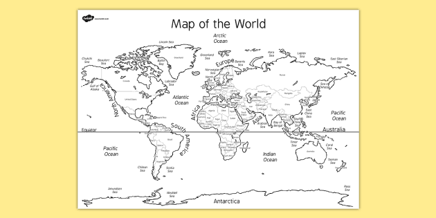 World Map Labeling Sheet Teacher Made