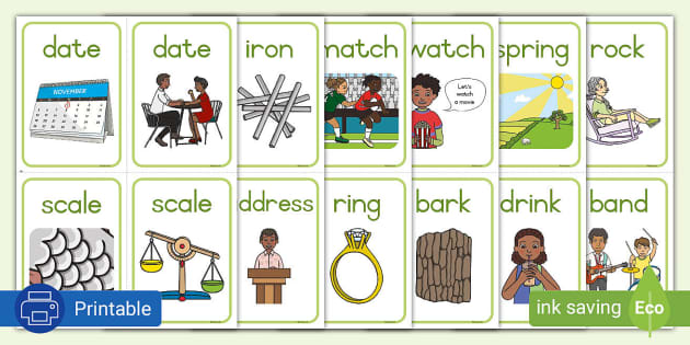 Grade 3 Phonics: Homonyms: Flashcards (Teacher-Made)