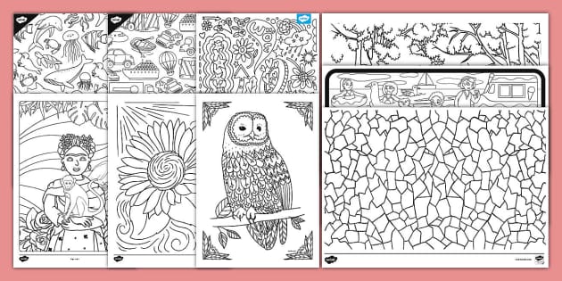 Mega pack de dibujos para colorear e imprimir (teacher made)