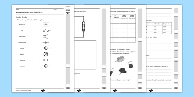 year 6 electricity end of unit assessment teacher made