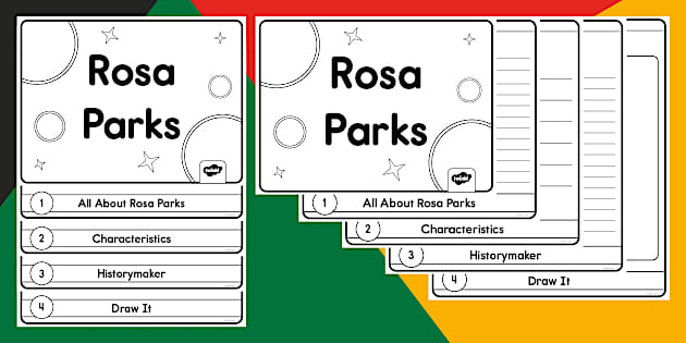 All About Rosa Parks Flipbook for K-2nd Grade - Twinkl