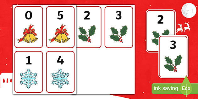 FREE! - Christmas Number Bonds to 5 Matching Cards - Twinkl