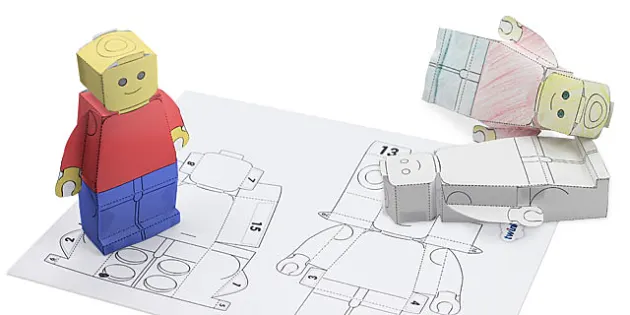 Create Your Own 3D Toy Person Paper Model Template - Twinkl