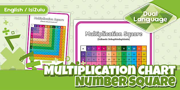 Grade 4 Maths - Term 1 - Multiplication Chart - Number Square- IsiZulu ...