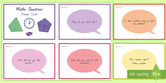 Maths Discussion Prompt Question Cards - Twinkl