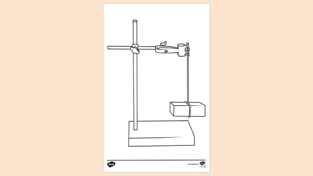 FREE! - Bar Magnet Retort Stand Colouring Sheet | Colouring Sheets