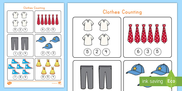 Counting Clothes Activity (teacher made)