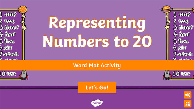 Numbers To 20 Word Mat