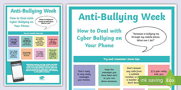 Anti-Bullying Week: How to Deal With Cyber-Bullying on Your Phone Poster