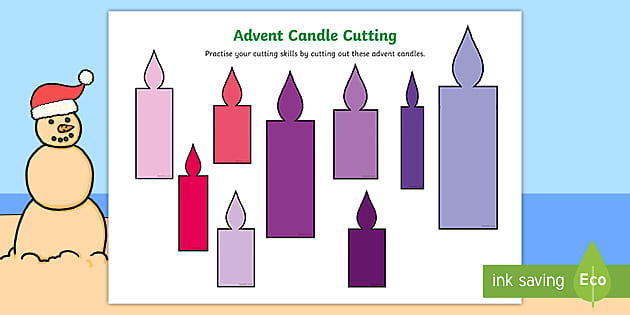 Advent Candle Cutting Skills Practise