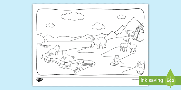 tundra coloring page