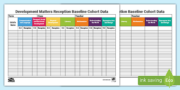 2020 Development Matters Assessment Grid | Reception Baseline