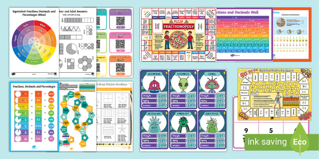 Teacher Aides Fractions Resource Pack 3-6 (teacher made)