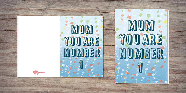Mum You Are Number 1 Card | Twinkl Party (Teacher-Made)