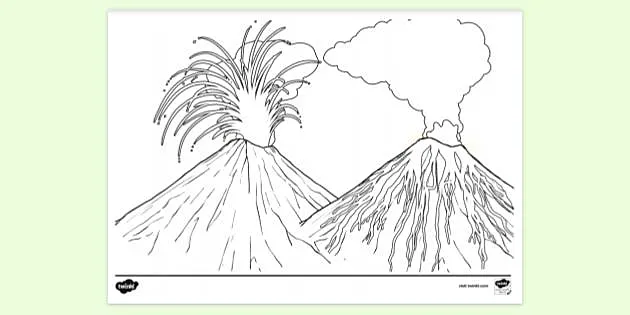volcanoe coloring pages