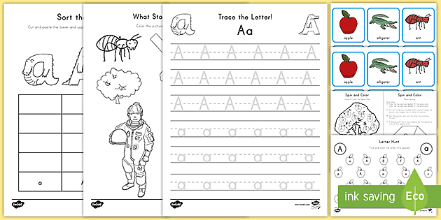 Letters a-k worksheet