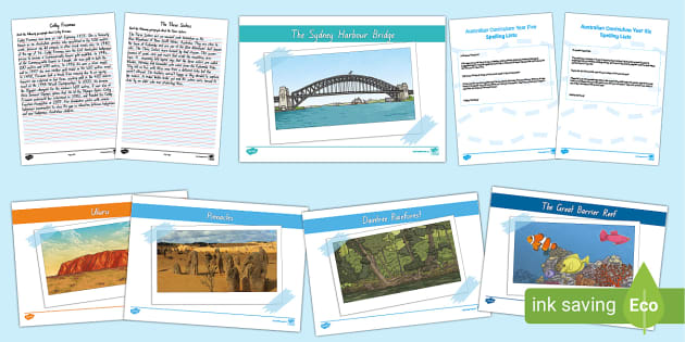 Australian Landmarks Handwriting Pack (teacher made)