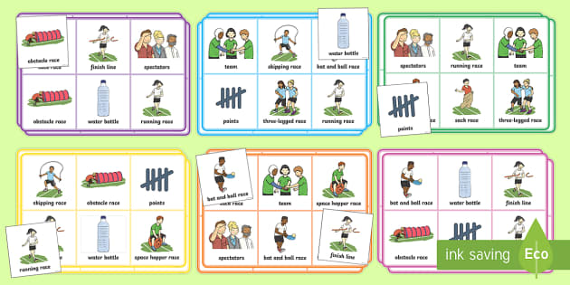 Sports Day Themed Bingo - ESL Sports Day Vocabulary Game