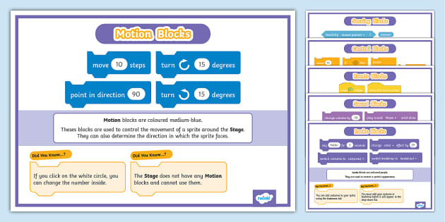 Scratch Blocks Coding Display Poster - Twinkl - Computing
