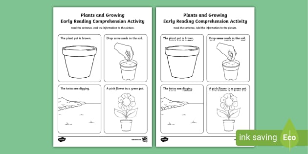 Plants and Growing Phase 4 Early Reading Comprehension